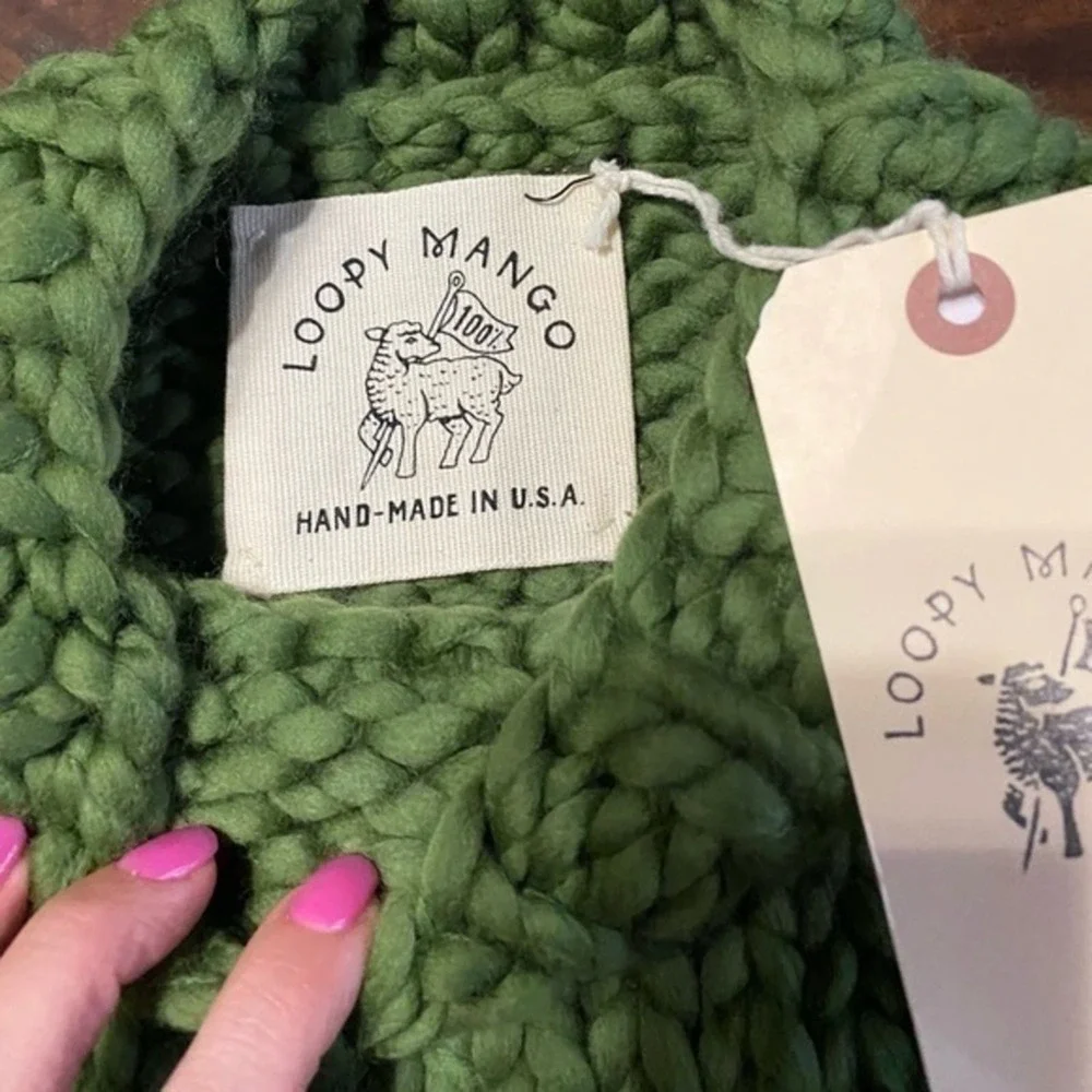Rare Free People X Loopy Mango Merino Wool Fringe Vest One‎ Size